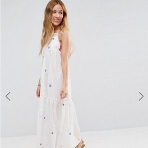 ASOS PETITE Maxi Dress with Embroidery/Tassels